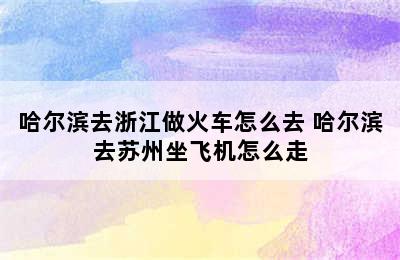 哈尔滨去浙江做火车怎么去 哈尔滨去苏州坐飞机怎么走